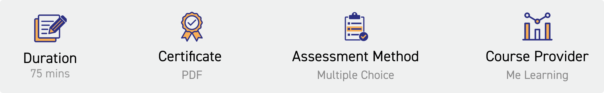 duration: 75 mins. Certificate: pdf. Assessment Method: multiple choice. Course Provider: Me Learning